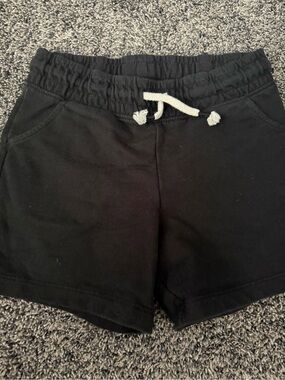 Cat & Jack Black Knit Drawstring Athletic Shorts